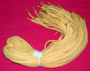 sznurowadła płaskie 075cm/żółte