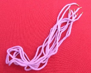 sznurowadła 75/bawełna/gr.3/różowe