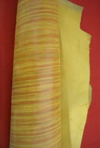 skóra AVES - żółta w paski/0,84m2